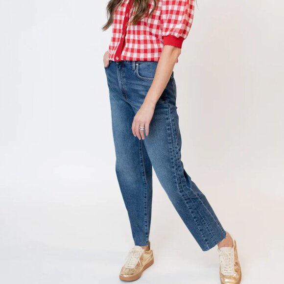 Kut from the Kloth Denim - KUT from the Kloth  Ashley High Rise Slouchy Barrel Jeans Size 14 Moderate Wash